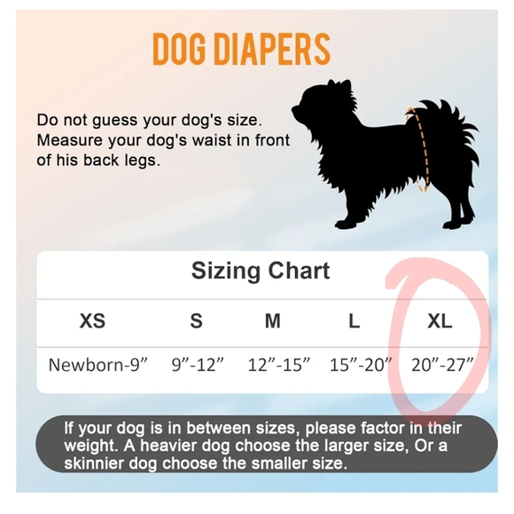 Dog Diapers Female (3 Pack), Reusable Pet Diapers for Female Dogs, Washable Dog - Picture 5 of 5